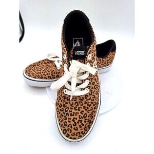 Women's Vans Sport Vulc Lace Up Skate Shoes Cheetah Print Size 9